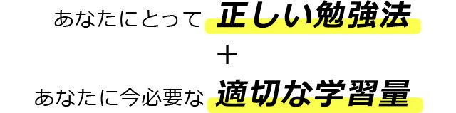 あなたにとって正しい勉強法＋あなたに今必要な適切な学習量